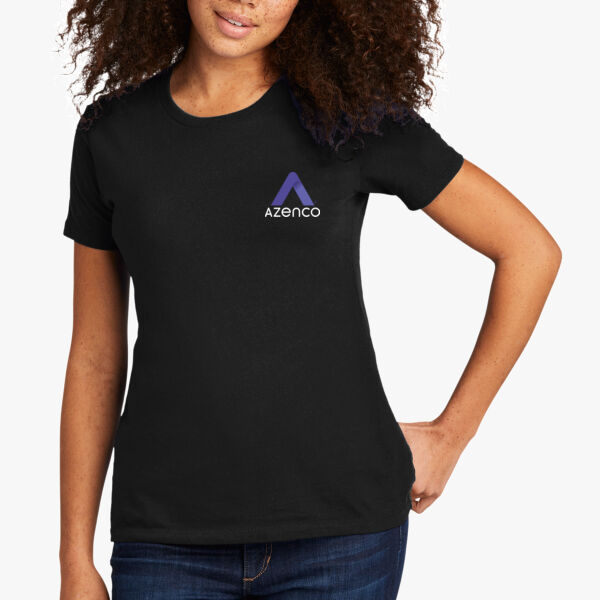 Women's Cotton Boyfriend Tee With Custom Logo On Sleeve Thumbnail